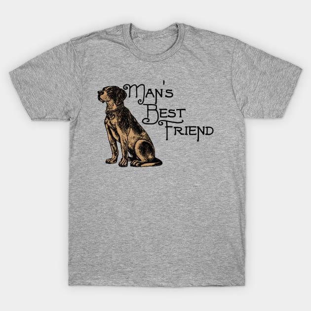 Man's Best Friend - Dog Lover Dogs T-Shirt by fromherotozero